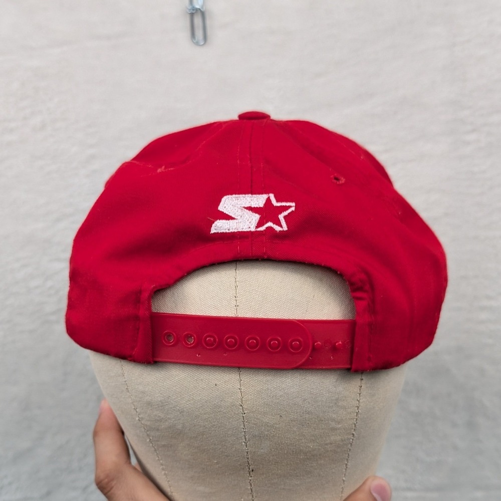 VTG Chicago Bulls Starter Hat Men's OSFA Red Green NBA Snapback Streetwear 90s - Picture 3 of 15